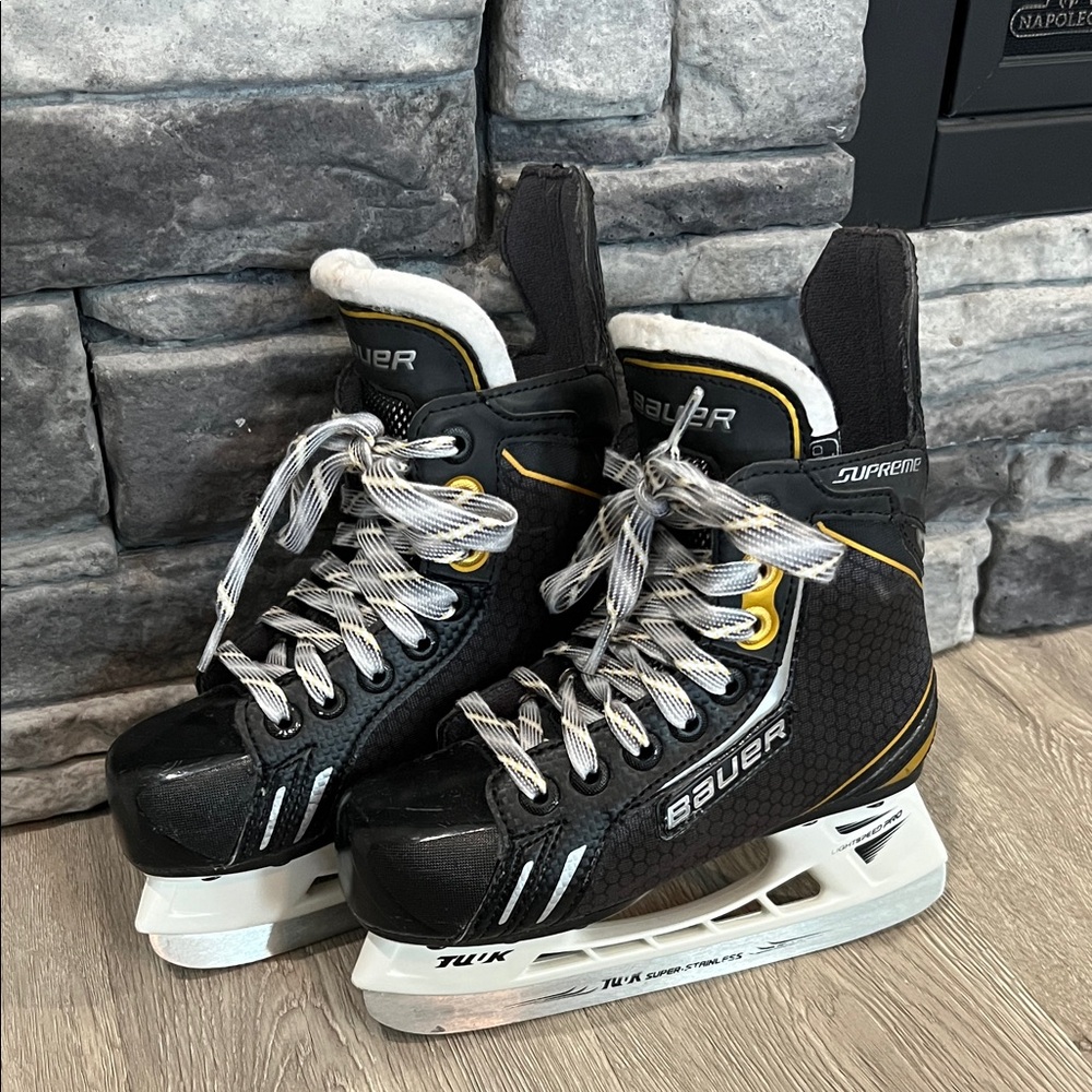 Bauer Supreme Black and Yellow Ice Hockey Skates